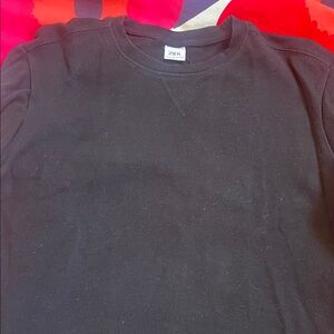 Zara Men's Classic Black Crewneck Sweater